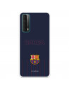 FC Barcelona Barsa Hülle für Huawei P Smart 2021 Blauer Hintergrund – FC Barcelona Offizielle Lizenz