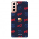 FC Barcelona Samsung Galaxy S21 Hülle Rotes und blaues Design Wappen – FC Barcelona Offizielle Lizenz