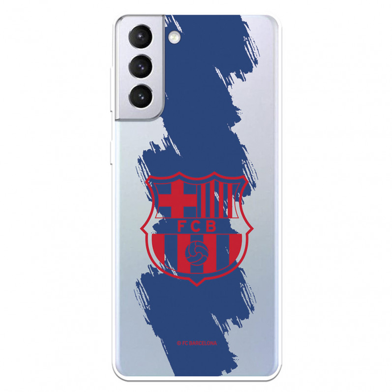 FC Barcelona Samsung Galaxy S21 Plus Hülle Red Crest Blue Stripes – FC Barcelona Offizielle Lizenz