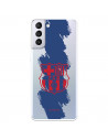 FC Barcelona Samsung Galaxy S21 Plus Hülle Red Crest Blue Stripes – FC Barcelona Offizielle Lizenz