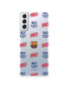 Hülle für Samsung Galaxy S21 Plus des FC Barcelona Wappen Design Rot und Blau Transparent - FC Barcelona Offizielle Lizenz