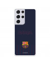 FC Barcelona Barsa Blauer Hintergrund Samsung Galaxy S21 Ultra Hülle – Offizielle FC Barcelona Lizenz