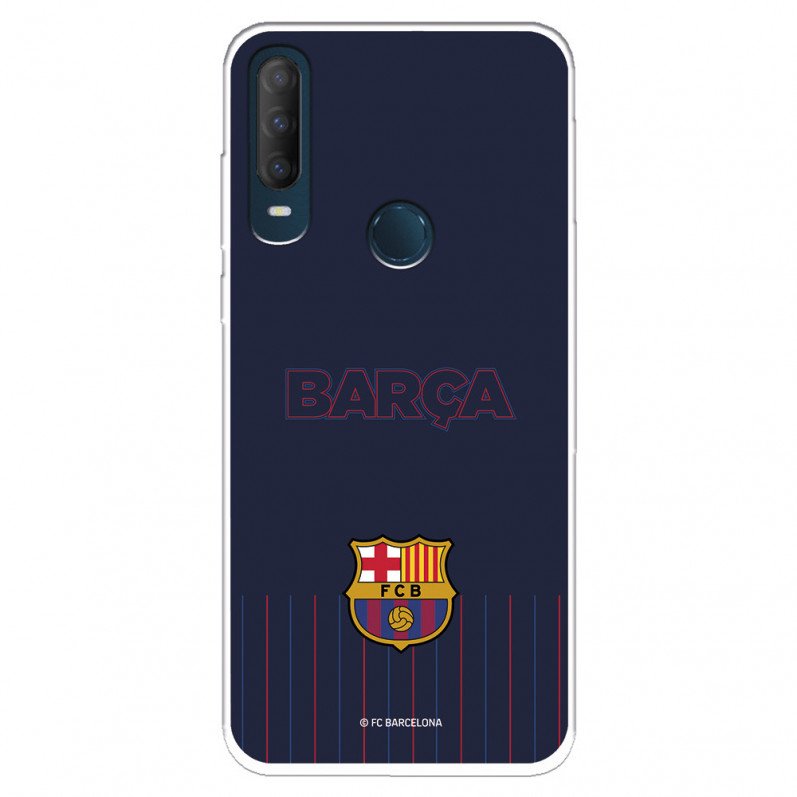 Hülle für Alcatel 1S 2020 FC Barcelona Barsa Blauer Hintergrund – FC Barcelona Offizielle Lizenz