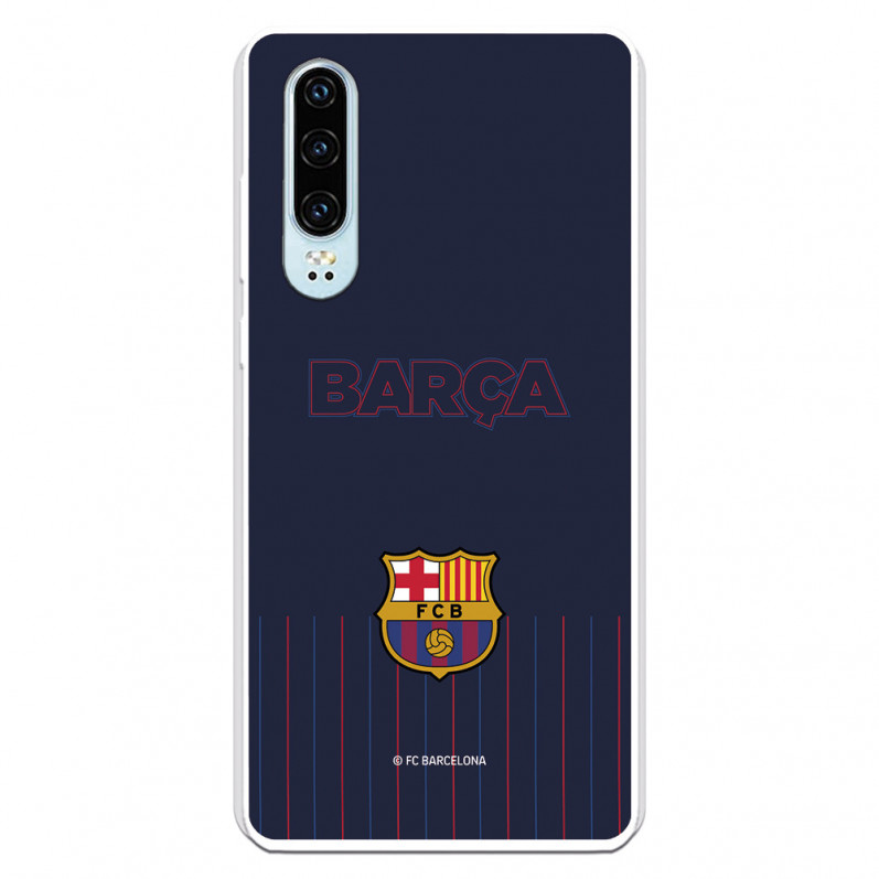 FC Barcelona Hülle für Huawei P30 Barsa Blauer Hintergrund – FC Barcelona Offizielle Lizenz