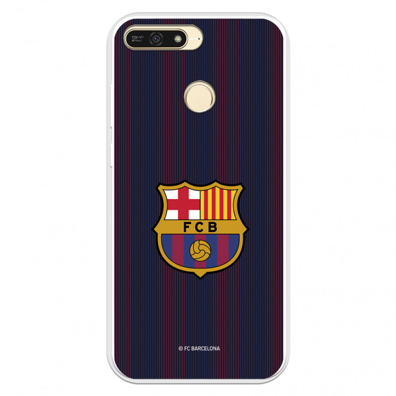 FC Barcelona Huawei Y6 2018 Hülle Blaugrana Lines - FC Barcelona Offizielle Lizenz