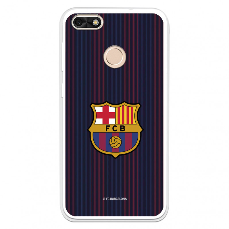 FC Barcelona Huawei Y6 Pro 2017 Hülle Blaugrana Lines - FC Barcelona Offizielle Lizenz