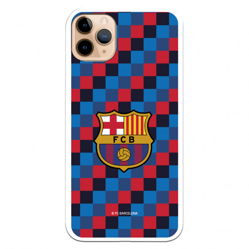 FC Barcelona Wappen Quadrate Hintergrund iPhone 11 Pro Max Hülle – Offizielle FC Barcelona Lizenz