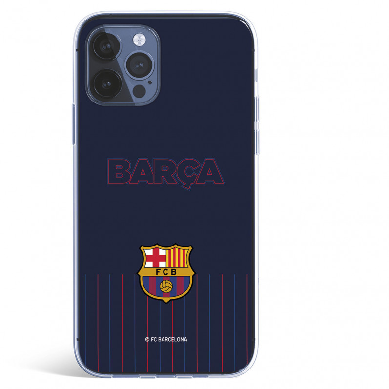 FC Barcelona Barsa Blauer Hintergrund iPhone 12 Hülle – FC Barcelona Offizielle Lizenz