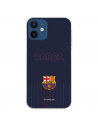 FC Barcelona iPhone 12 Mini Hülle Barsa Blauer Hintergrund – FC Barcelona Offizielle Lizenz