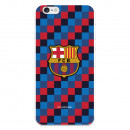 FC Barcelona Crest Squares Background iPhone 6 Hülle – Offizielle FC Barcelona Lizenz