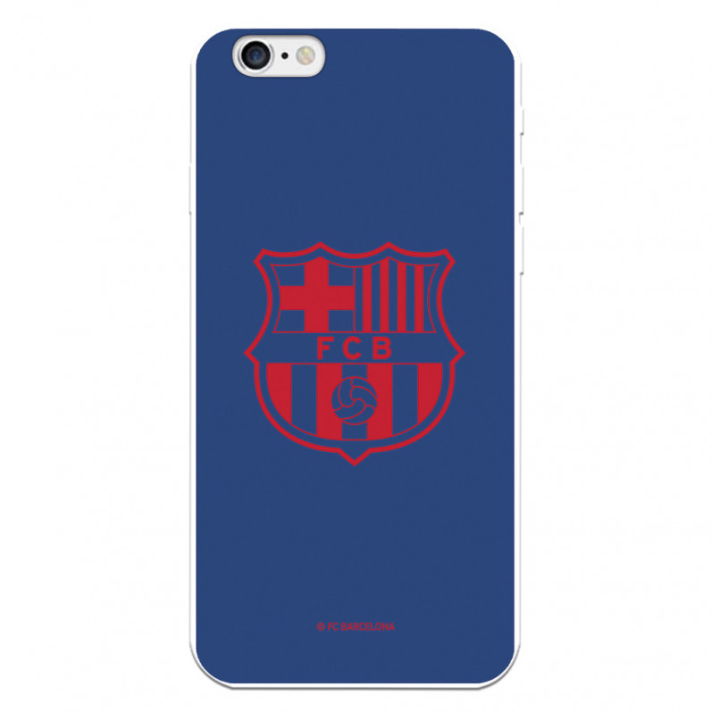 FC Barcelona iPhone 6 Hülle Rotes Wappen Blauer Hintergrund – FC Barcelona Offizielle Lizenz