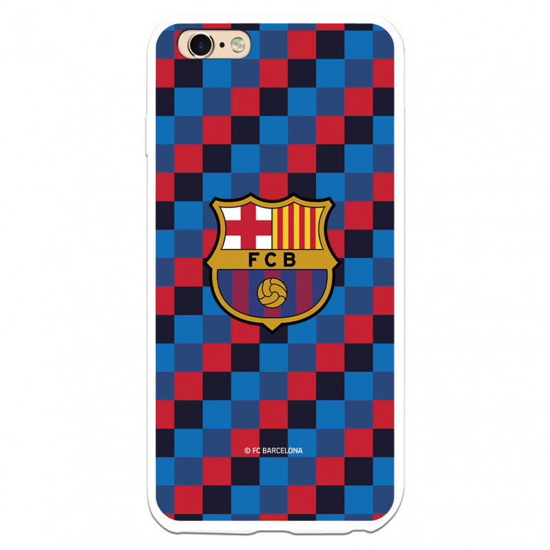 FC Barcelona Wappen Quadrate Hintergrund iPhone 6 Plus Hülle – Offizielle FC Barcelona Lizenz