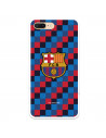 FC Barcelona Crest Squares Hintergrund iPhone 7 Plus Hülle – Offizielle FC Barcelona Lizenz