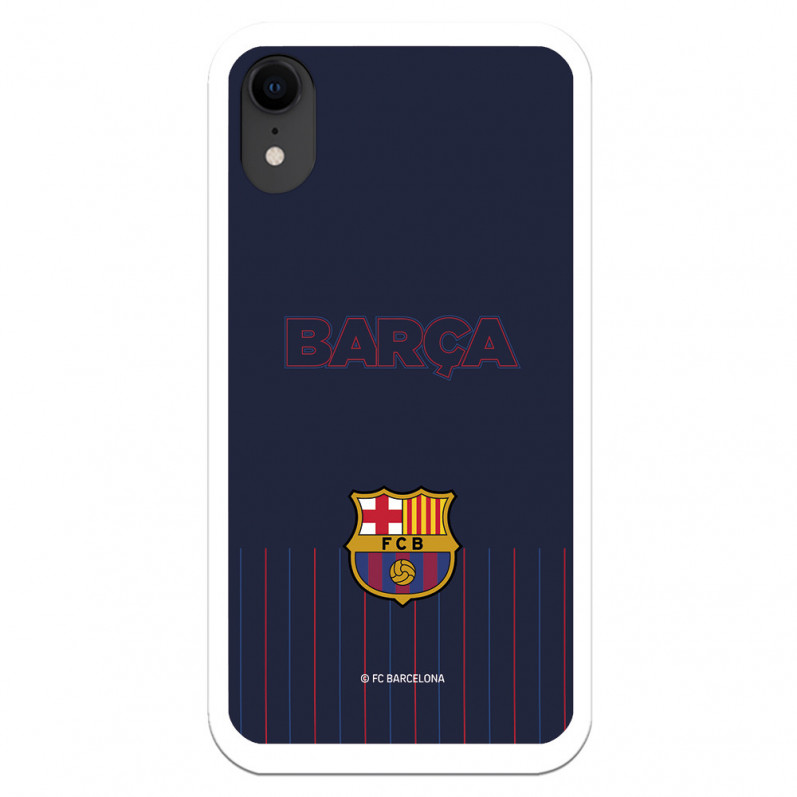 FC Barcelona Barsa Blauer Hintergrund iPhone XR Hülle – FC Barcelona Offizielle Lizenz