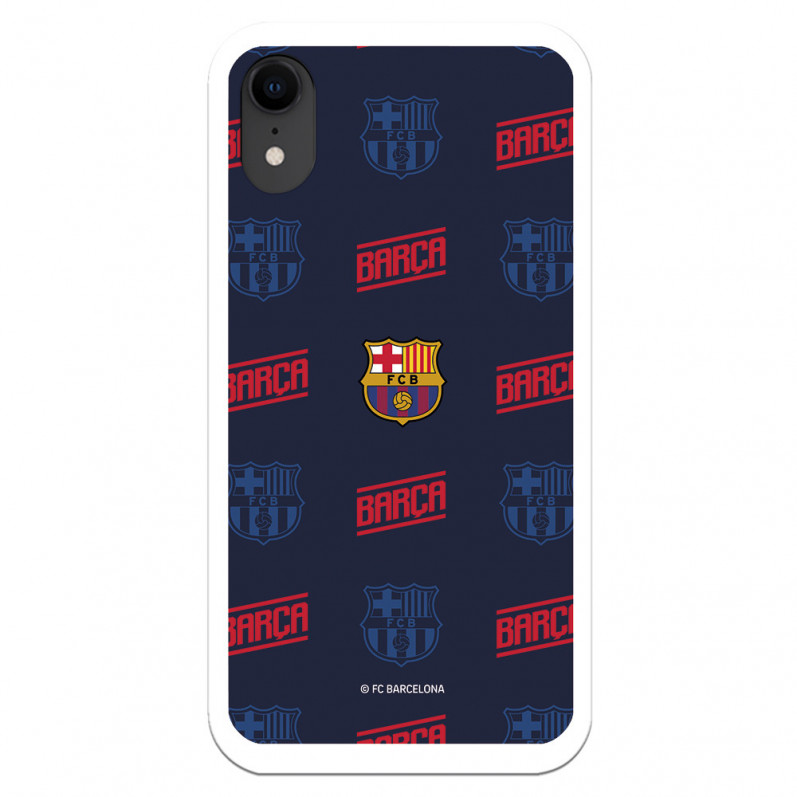 FC Barcelona iPhone XR Hülle Rotes und blaues Wappen – FC Barcelona Offizielle Lizenz