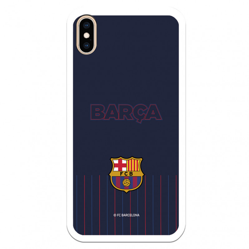 FC Barcelona iPhone XS Max Hülle Barsa Blauer Hintergrund – FC Barcelona Offizielle Lizenz