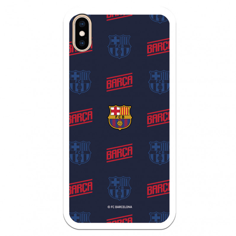 FC Barcelona iPhone XS Max Hülle Rotes und blaues Wappen – FC Barcelona Offizielle Lizenz