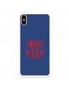 FC Barcelona iPhone XS Max Hülle Rotes Wappen Blauer Hintergrund – Offizielle FC Barcelona Lizenz