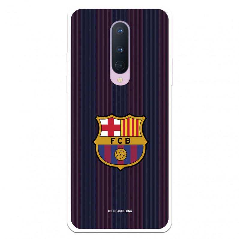 FC Barcelona OnePlus 8 Hülle Blaugrana Lines - Offizielle FC Barcelona Lizenz