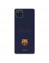 FC Barcelona Barsa Samsung Galaxy A12 Hülle mit blauem Hintergrund – FC Barcelona Offizielle Lizenz