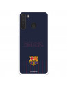 FC Barcelona Barsa Samsung Galaxy A21 Hülle mit blauem Hintergrund – Offizielle FC Barcelona Lizenz