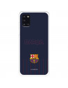 FC Barcelona Barsa Samsung Galaxy A31 Hülle mit blauem Hintergrund – Offizielle FC Barcelona Lizenz