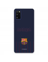 FC Barcelona Barsa Samsung Galaxy A41 Hülle mit blauem Hintergrund – Offizielle FC Barcelona Lizenz