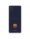 FC Barcelona Barsa Samsung Galaxy A51 Hülle mit blauem Hintergrund – Offizielle FC Barcelona Lizenz