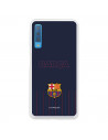 Hülle für Samsung Galaxy A7 2018 FC Barcelona Barsa Blauer Hintergrund – FC Barcelona Offizielle Lizenz