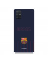 FC Barcelona Barsa Samsung Galaxy A71 Hülle mit blauem Hintergrund – Offizielle FC Barcelona Lizenz