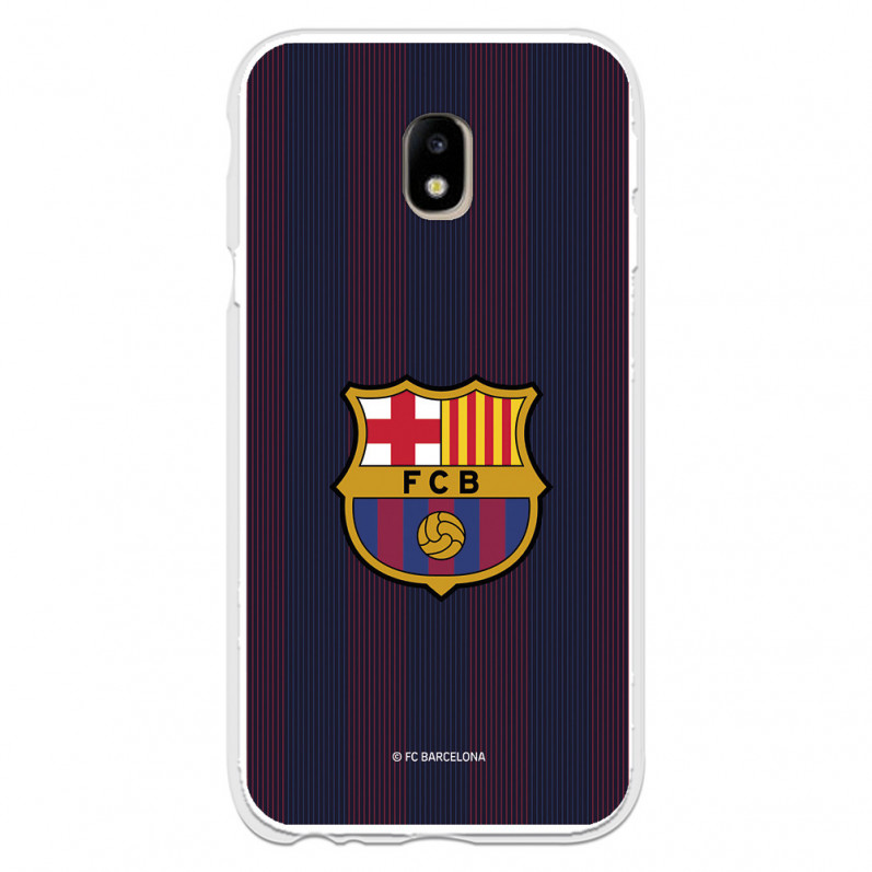 Hülle für Samsung Galaxy J3 2017 Européen FC Barcelona Blaugrana Lines - FC Barcelona Offizielle Lizenz