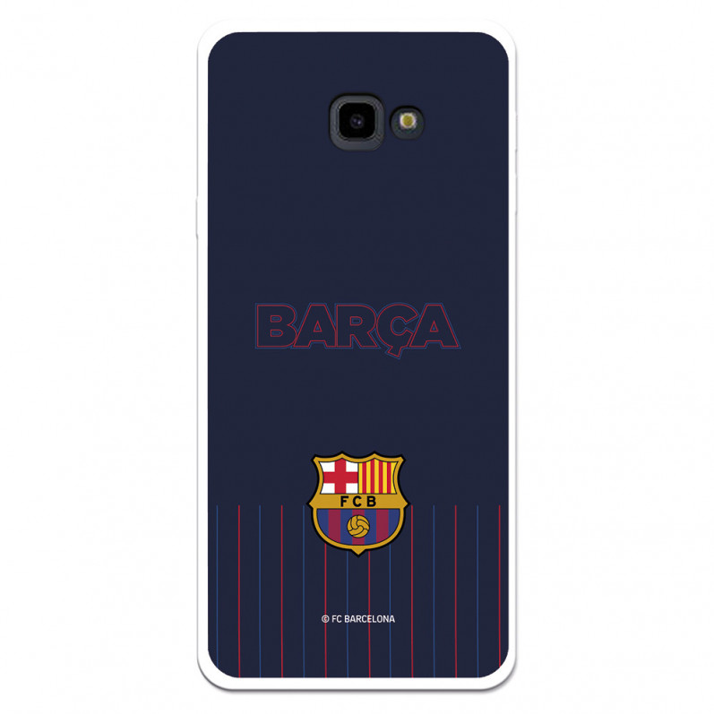 FC Barcelona Barsa Blauer Hintergrund Samsung Galaxy J4 Plus Hülle – Offizielle FC Barcelona Lizenz