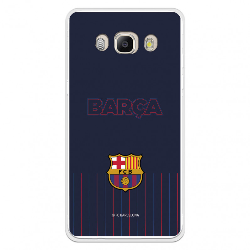 Hülle für Samsung Galaxy J5 2016 FC Barcelona Barsa Blauer Hintergrund – FC Barcelona Offizielle Lizenz