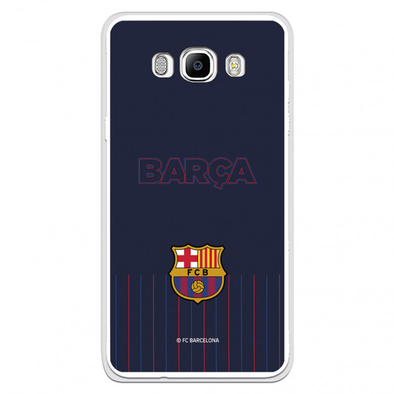 Hülle für Samsung Galaxy J7 2016 FC Barcelona Barsa Blauer Hintergrund – FC Barcelona Offizielle Lizenz