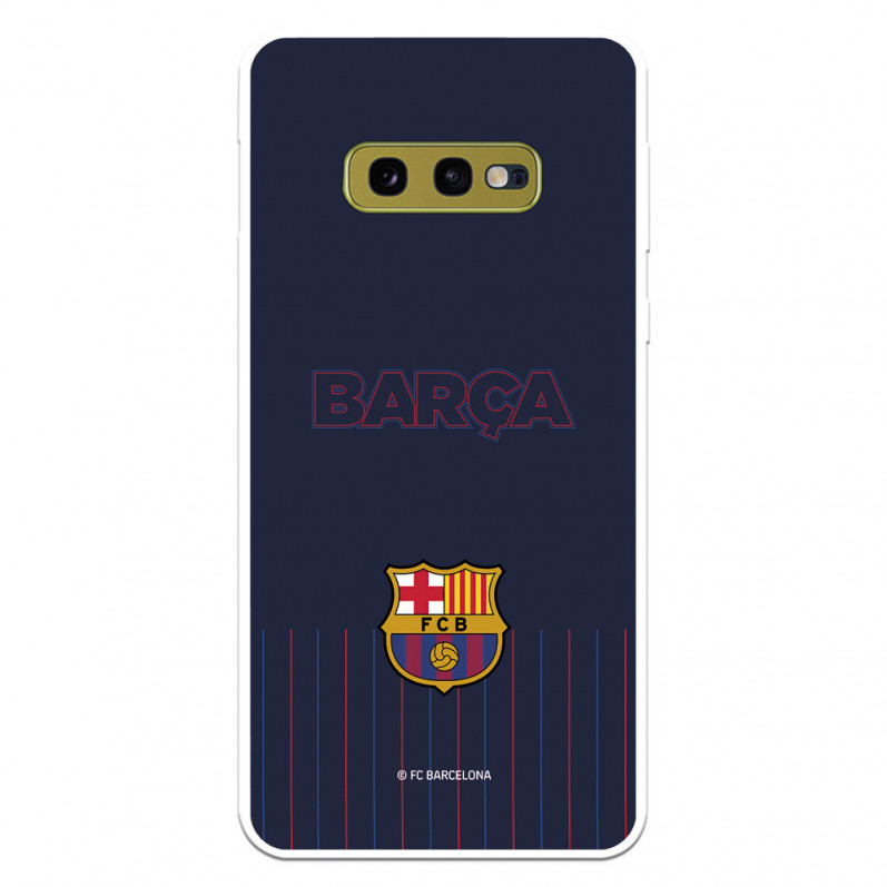 FC Barcelona Barsa Samsung Galaxy S10e blauem Hintergrund – Offizielle FC Barcelona Lizenz