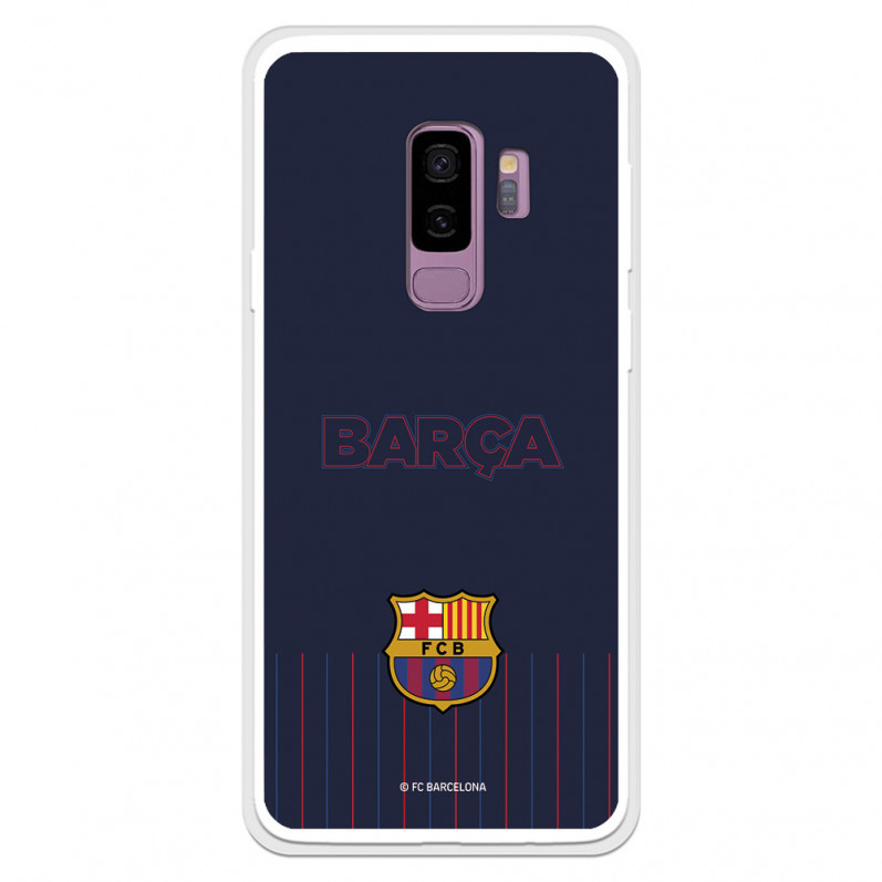 FC Barcelona Barsa Blauer Hintergrund Samsung Galaxy S9 Plus Hülle – Offizielle FC Barcelona Lizenz