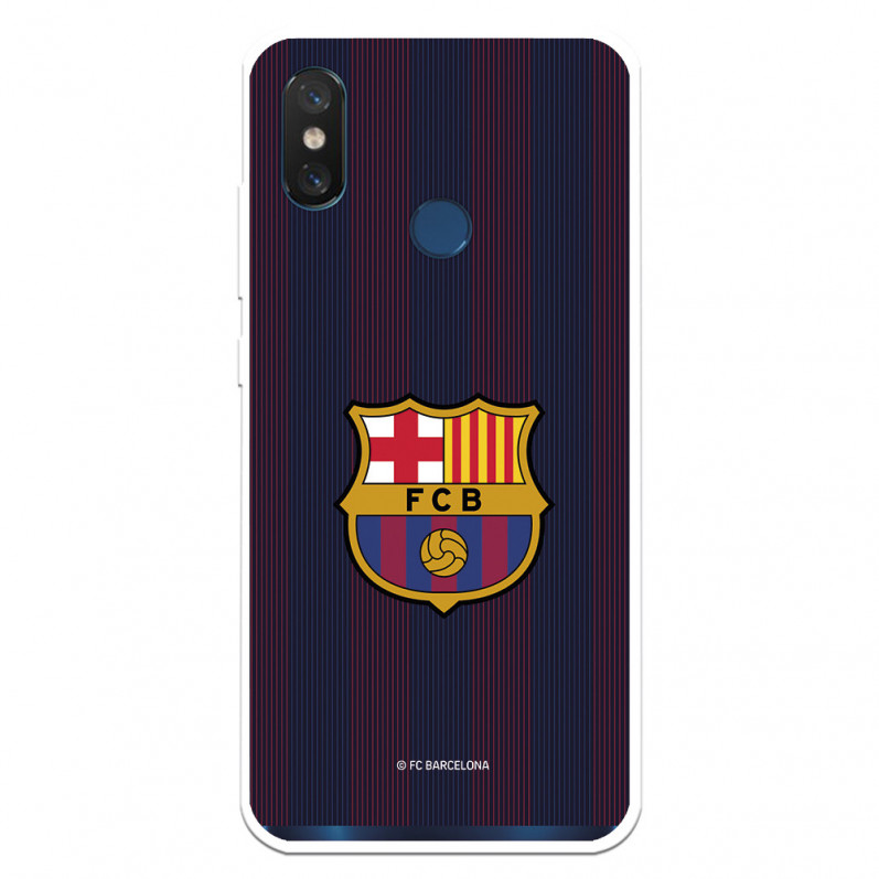 FC Barcelona Xiaomi Mi 8 Hülle Blaugrana Lines - FC Barcelona Offizielle Lizenz