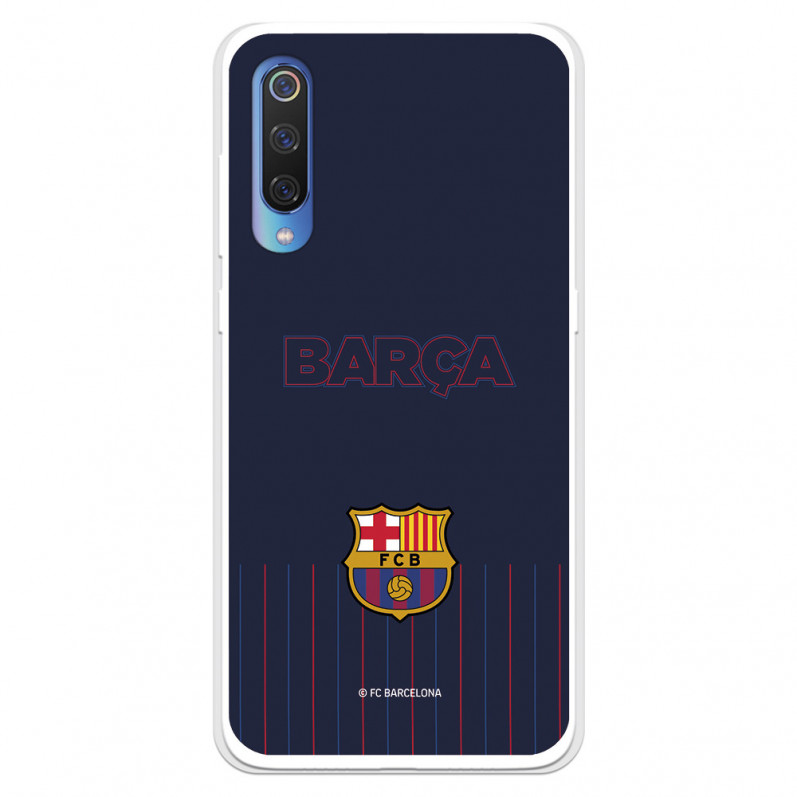 Hülle für Xiaomi Mi 9 FC Barcelona Barsa Blauer Hintergrund - Offizielle Lizenz des FC Barcelona