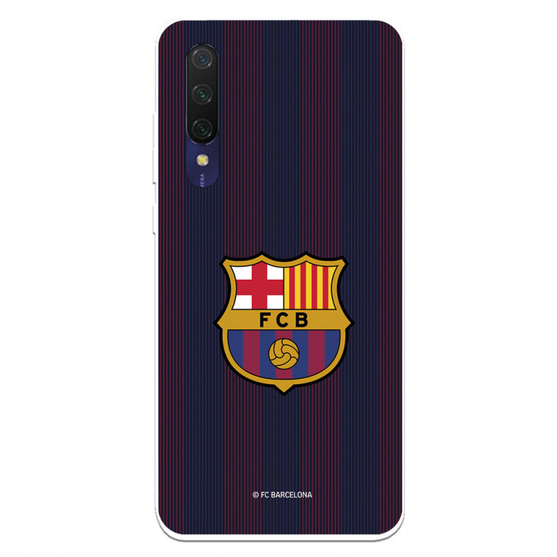 FC Barcelona Xiaomi Mi 9 Lite Hülle Blaugrana Lines - FC Barcelona Offizielle Lizenz