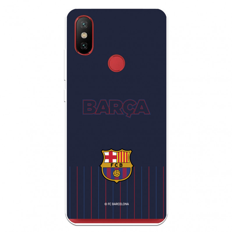 Hülle für Xiaomi MI A2 FC Barcelona Barsa Blauer Hintergrund - FC Barcelona Offizielle Lizenz