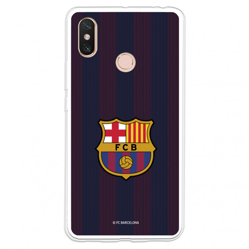 FC Barcelona Xiaomi Mi Max 3 Hülle Blaugrana Lines - FC Barcelona Offizielle Lizenz