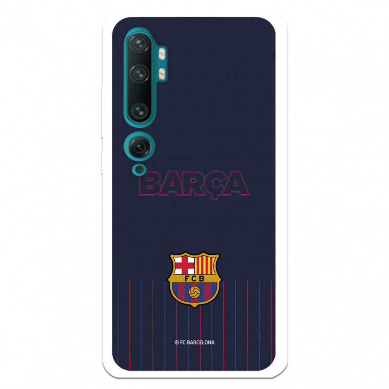 Hülle für Xiaomi Mi Note 10 FC Barcelona Barsa Blauer Hintergrund - FC Barcelona Offizielle Lizenz