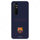 Hülle für Xiaomi Mi Note 10 Lite FC Barcelona Barsa Blauer Hintergrund - FC Barcelona Offizielle Lizenz