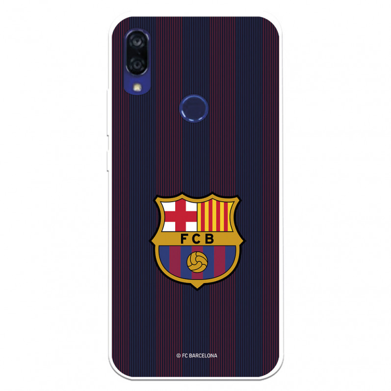 FC Barcelona Xiaomi Redmi 7 Hülle Blaugrana Lines - FC Barcelona Offizielle Lizenz