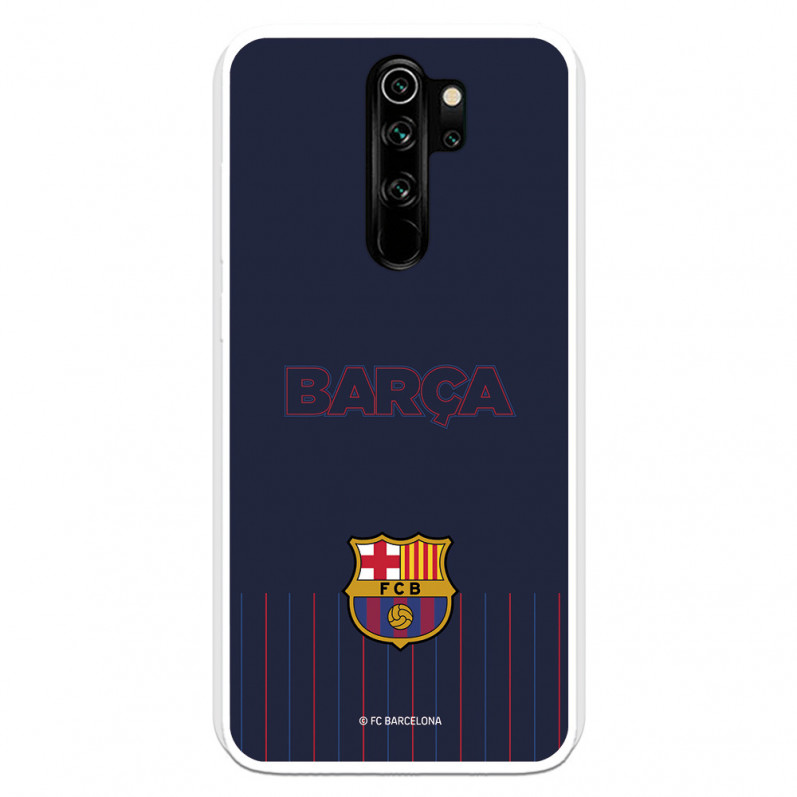 Hülle für Xiaomi Redmi Note 8 Pro FC Barcelona Barsa Blauer Hintergrund - FC Barcelona Offizielle Lizenz