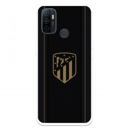 Funda para Oppo A32 del Atleti Escudo Dorado Fondo Negro - Licencia Oficial Atlético de Madrid