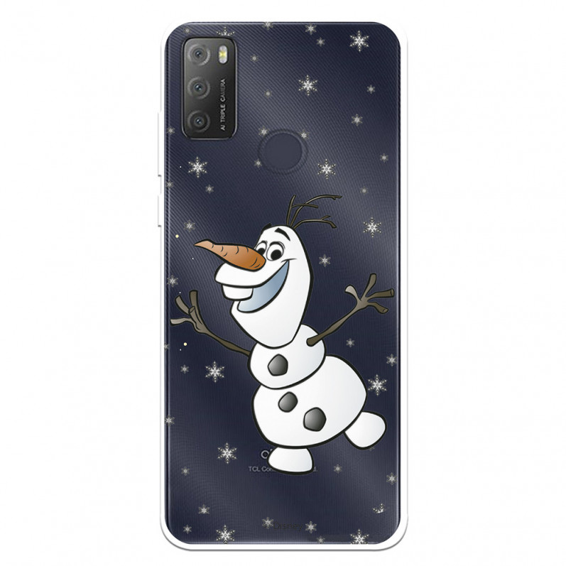 Funda para Alcatel 1S 2021 Oficial de Disney Olaf Transparente - Frozen