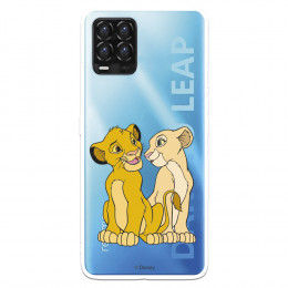 Fundaara Realme 8 Pro Oficial de Disney Simba y Nala Silueta - El Rey León