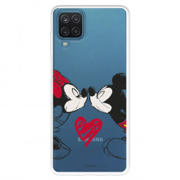 Funda para Samsung Galaxy A22 4G Oficial de Disney Mickey y Minnie Beso - Clásicos Disney