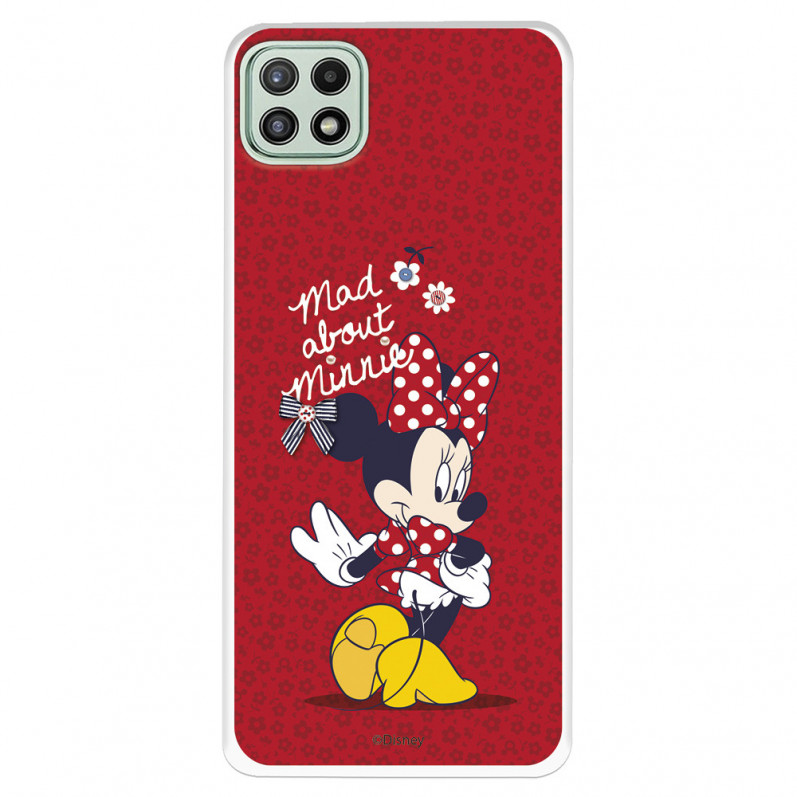 Funda para Samsung Galaxy A22 5G Oficial de Disney Minnie Mad About - Clásicos Disney